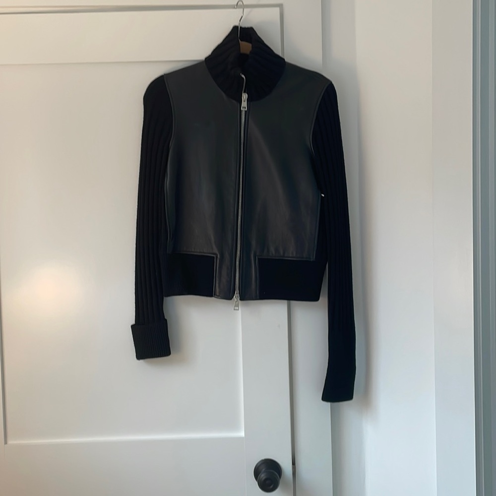 Leather sweater jacker theory